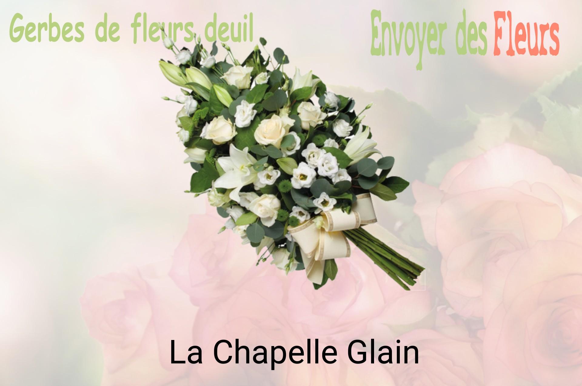 Gerbe de fleurs de deuil livrée à La Chapelle-Glain